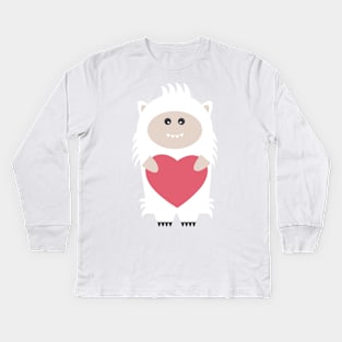 Little Yeti, Big Heart Kids Long Sleeve T-Shirt